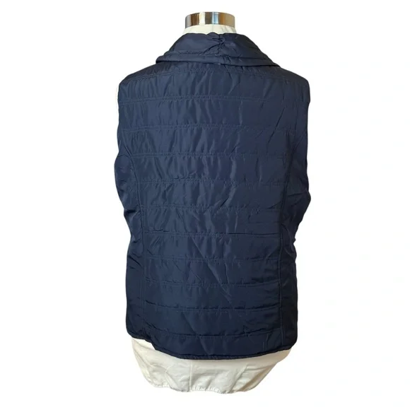 CJ Banks Navy White Striped Reversible Vest 2X Outdoor Nautical Coastal Classic - Picture 7 of 12